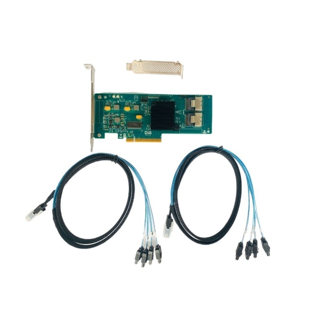 LSI 9211-8i 6G SAS HBA FW:P20 IT Mode ZFS FreeNAS unRAID + SFF-8087 SATA 90CM US