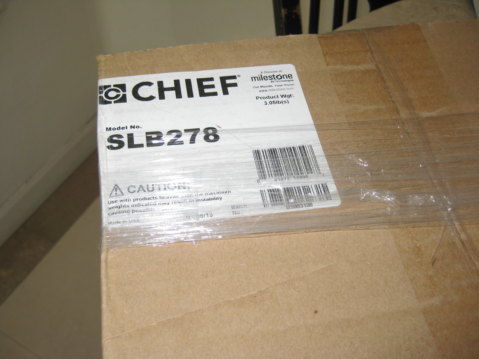 Chief SLB 278 SLB278 Custom Projector Interface Bracket