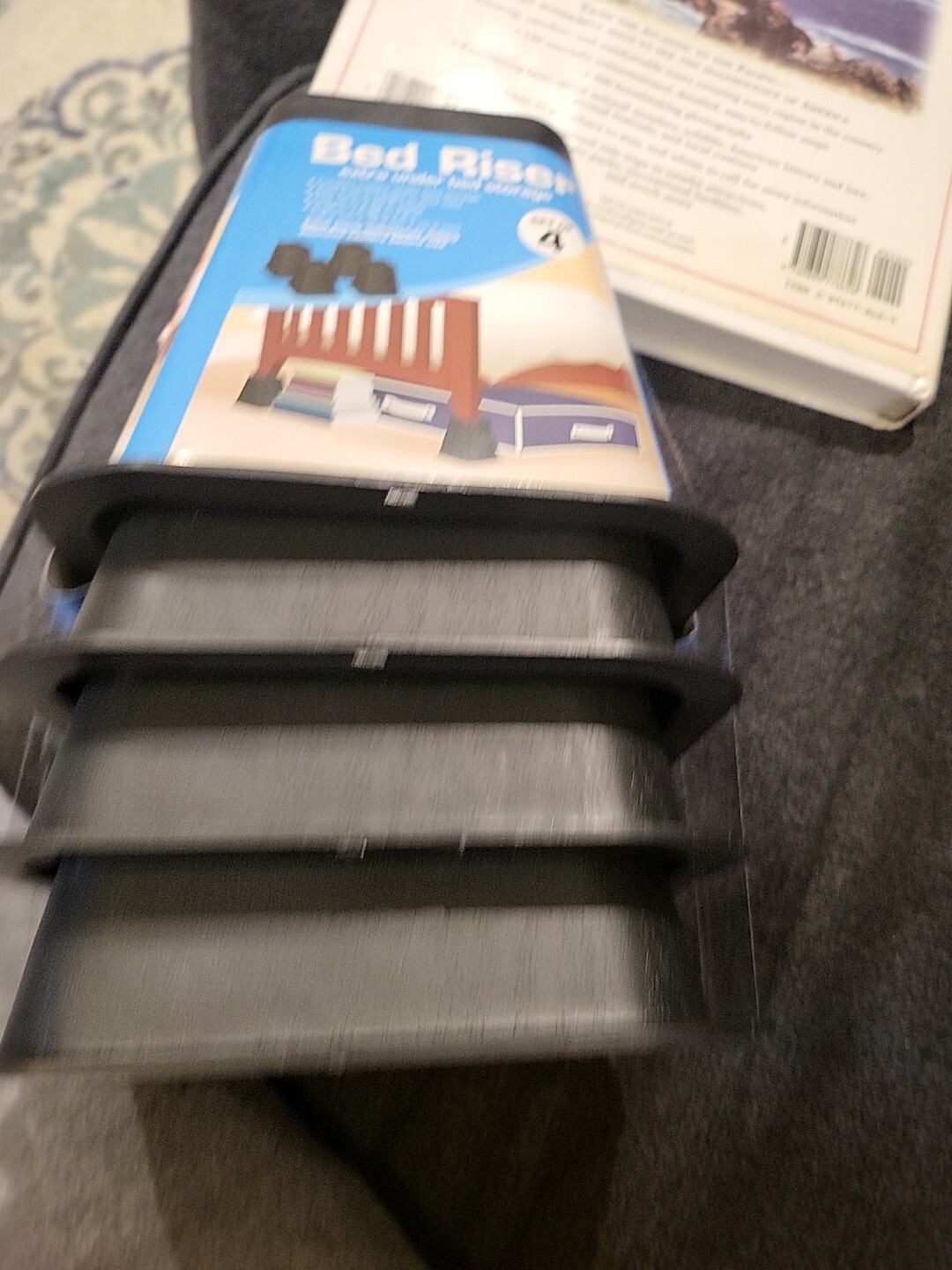 6 in. Black Bed Risers (4-Pack)