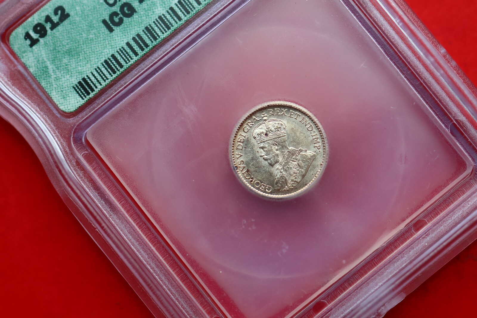 1912 Canada 5 Cents - ICG AU58 -