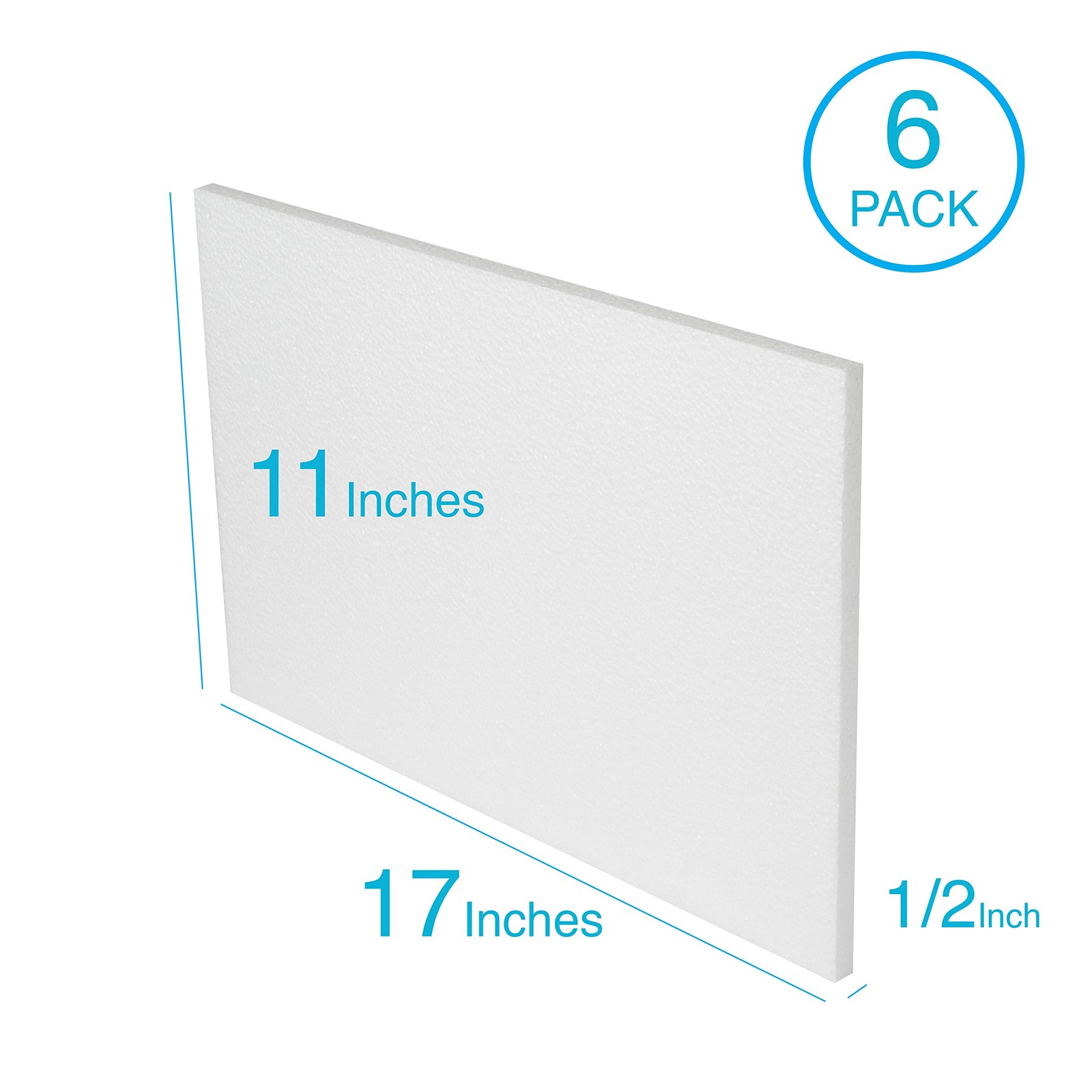 Silverlake 11x17x0.5 Craft Foam Boards for Styrofoam Sheet Projects (6-Pack)