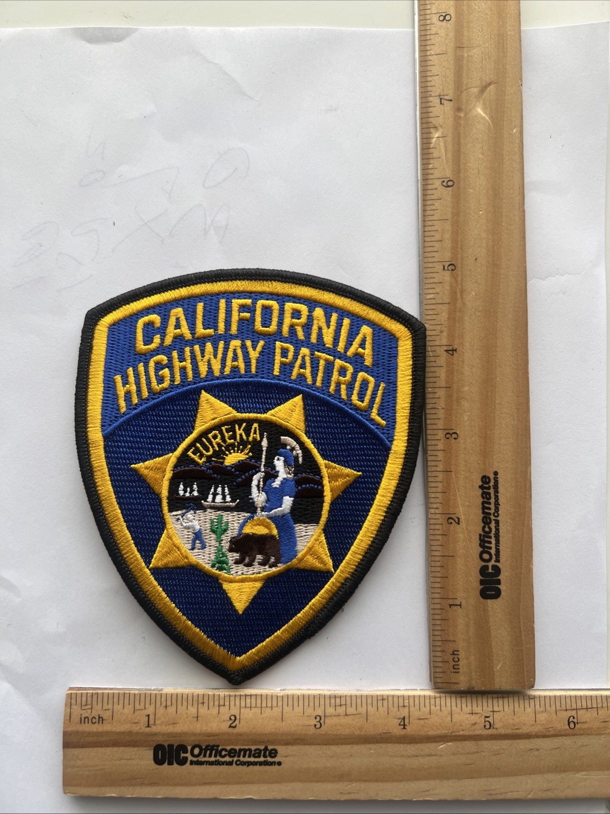CALIFORNIA HIGHWAY PATROL SHOULDER PATCH great seal Eureka CHP obsolete Police
