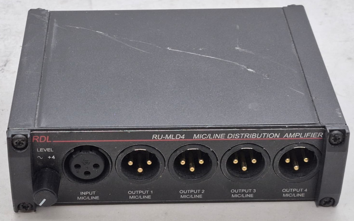 RDL RU-MLD4 Mic/Line Distribution Amplifier - One Input, Four Output