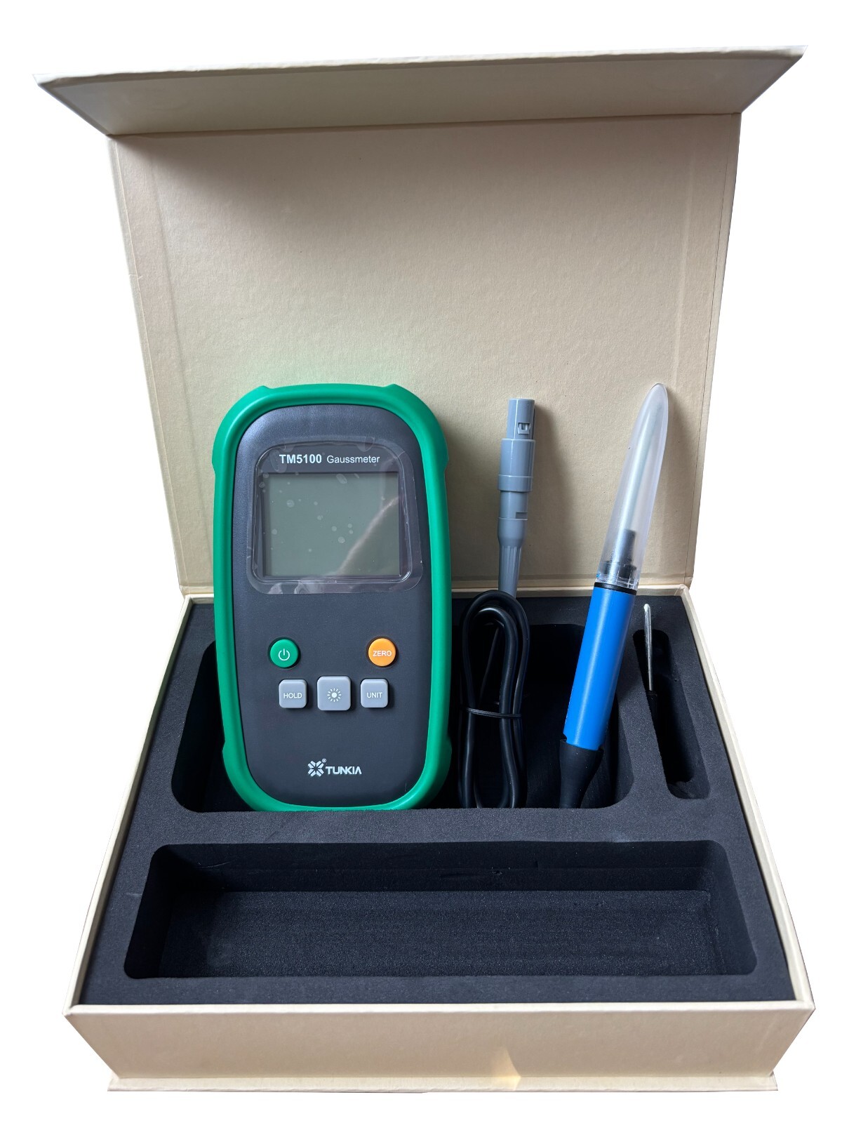Portable Tesla Meter Gaussmeter Magnetic Field Gauss Meter with 0-200mT 0-2000mT