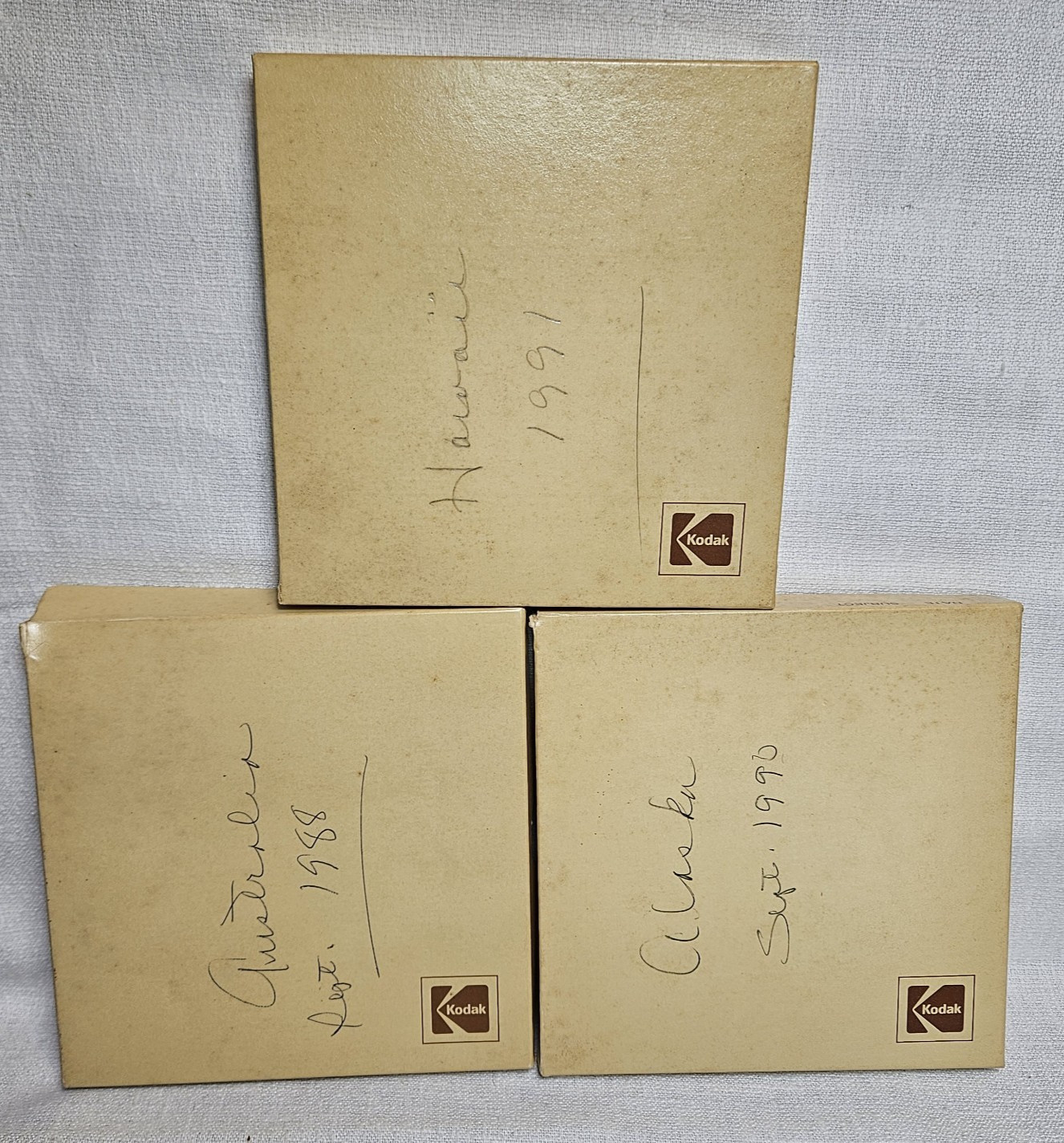 Kodak 882 Movie Reels (3) • Super 8 & 8 mm / 200 ft • Used • Labeled 1988 90 91