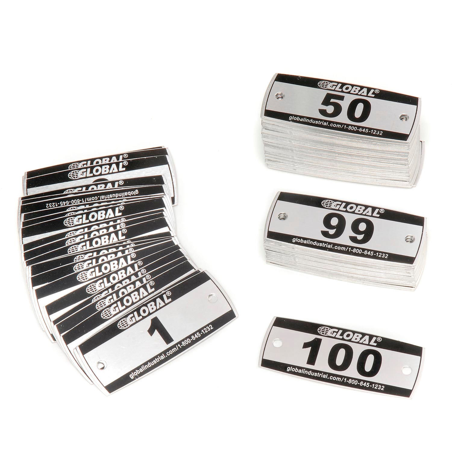 Locker Number Plate Kit W/Rivet Gun Numbered 1-100