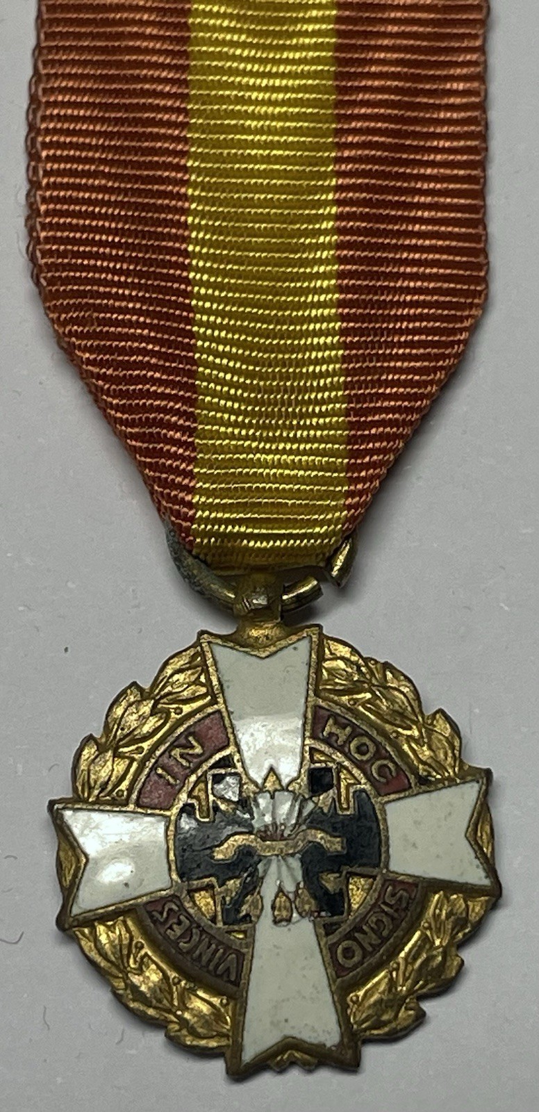 Legionary Hospital Medal 043 Spain War IIGM 1933 In hoc Sign Vinces
