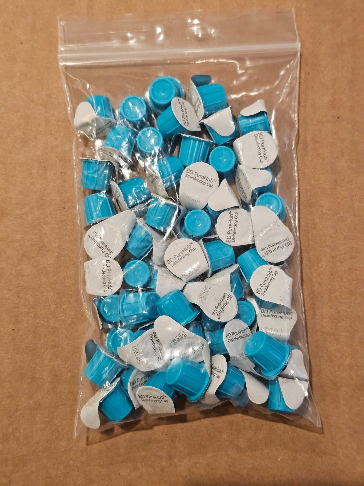 Bag of 60pcs BD PureHub Disinfecting Cap
