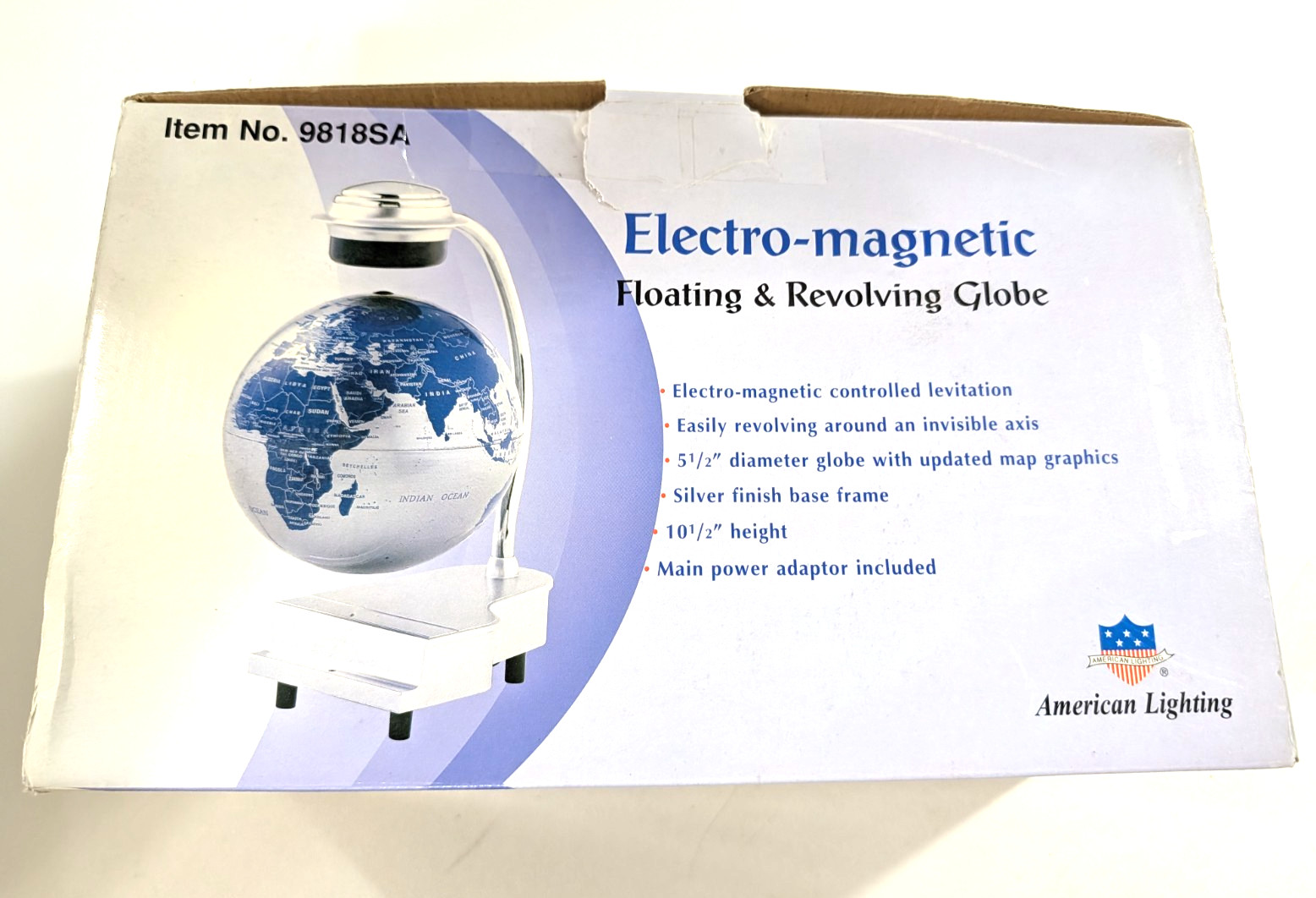 Electro-Magnetic Floating & Rotating Globe Table American Lighting Novelty NEW