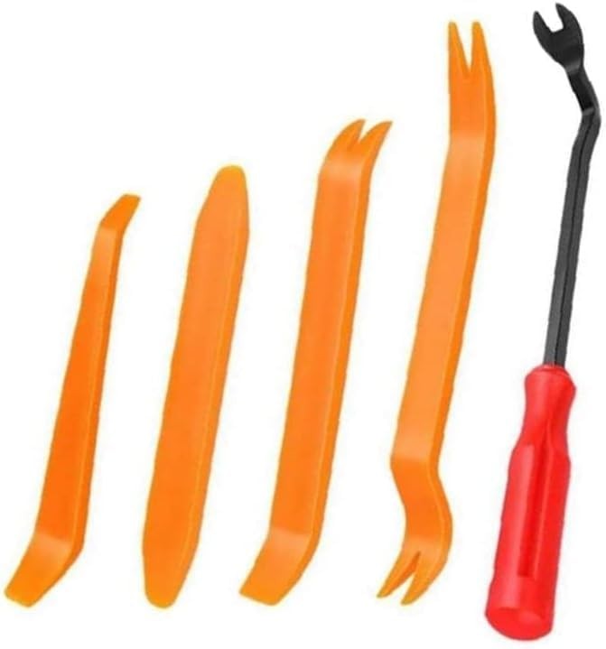 5-Piece Auto Trim Removal Tool Set, 4 Plastic Pry Tools &1 Specialized Removal