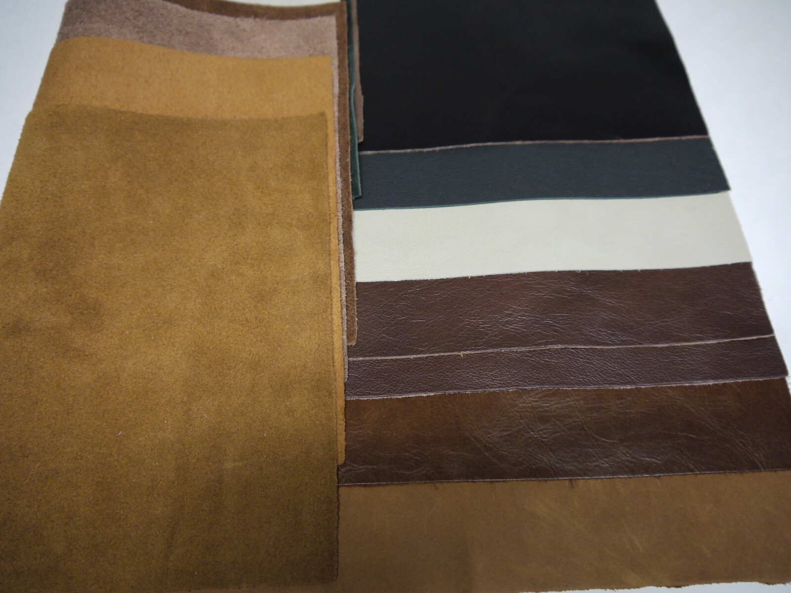 Leather panels 7 Pieces Mixed colors  10.25" x 24"