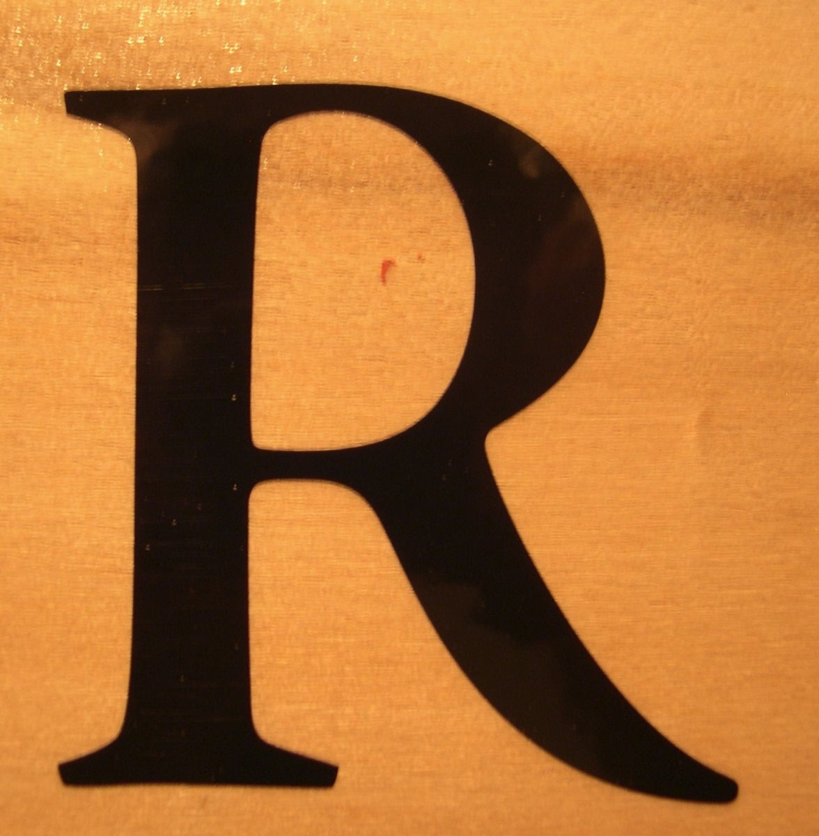 Brand NEW Michael's Wood Mounted Rubber Stamp - Solid Block Monogram "R"