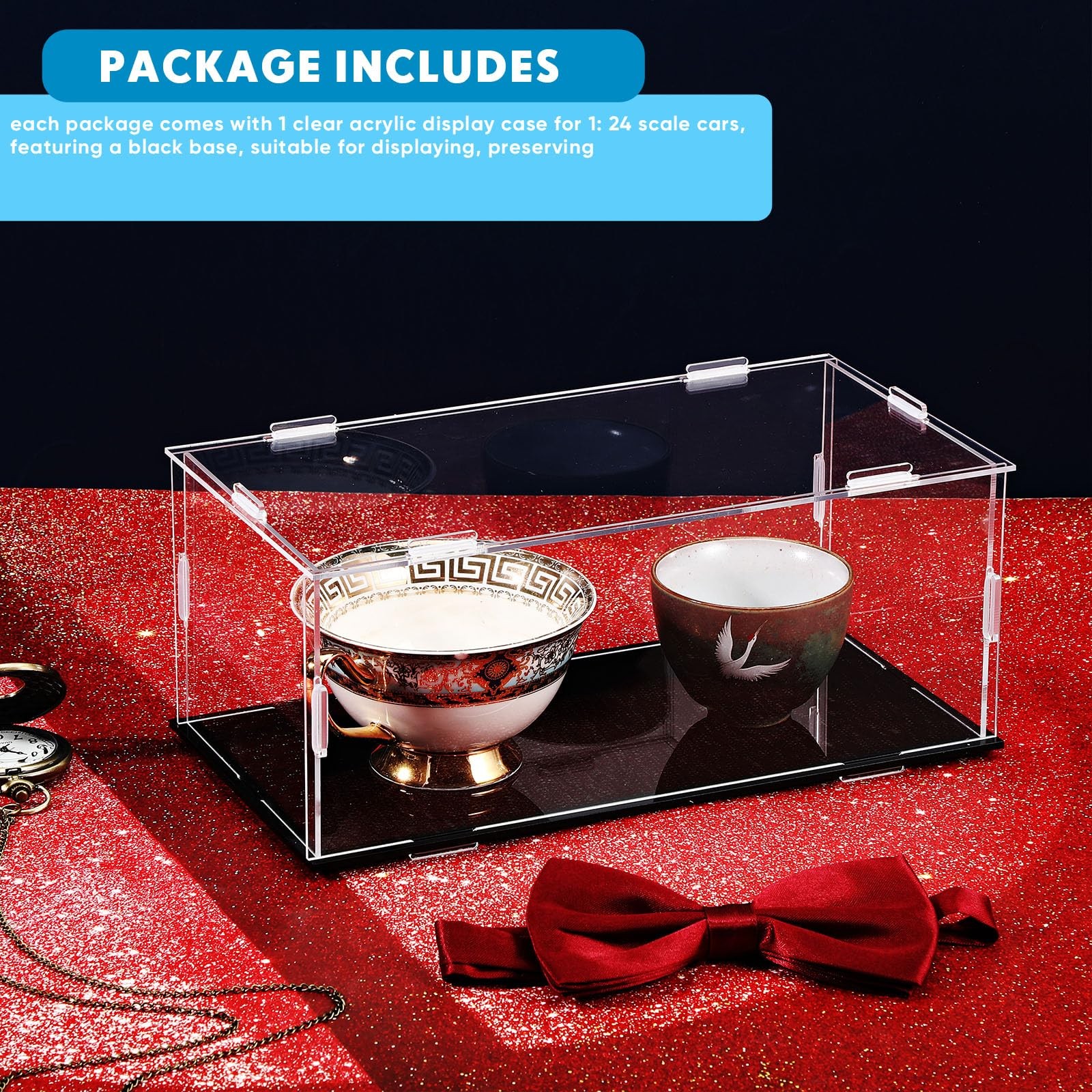 2 Pcs Acrylic Model Car Display Case 1: 24 Scale Clear diecast Display Boxes ...