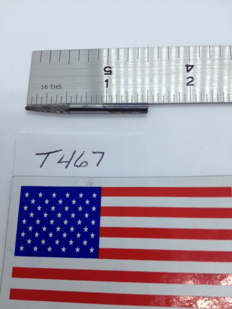 1 NEW FALCON / SGS 1/8" SHANK CARBIDE BURR SL-42 SINGLE CUT. USA BUR (T467)