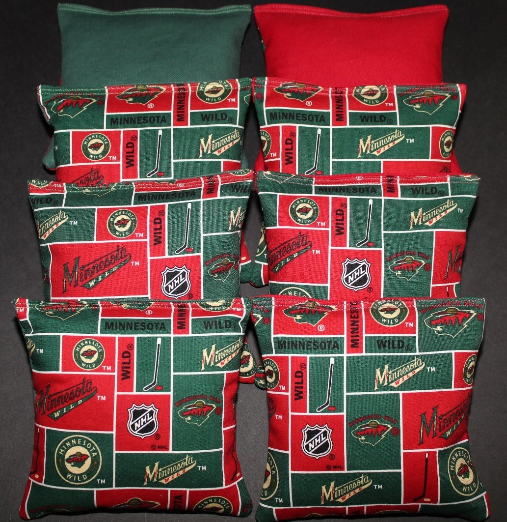 MINNESOTA WILD Cornhole Bags ACA Regulation Corn Toss Bean Bags NHL Fans Gift