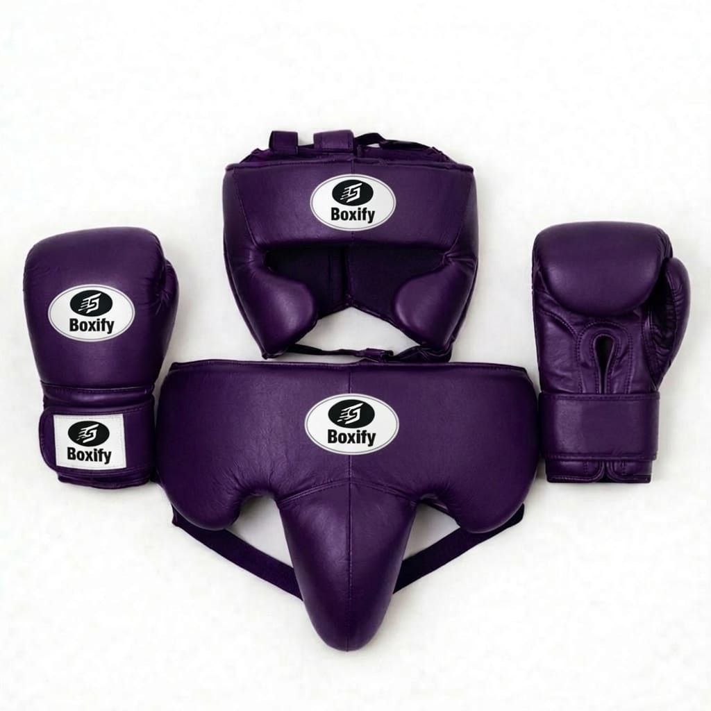 Boxify Boxing Set Head Guard Groin Guard & Gloves MMA Sparring Training Protect