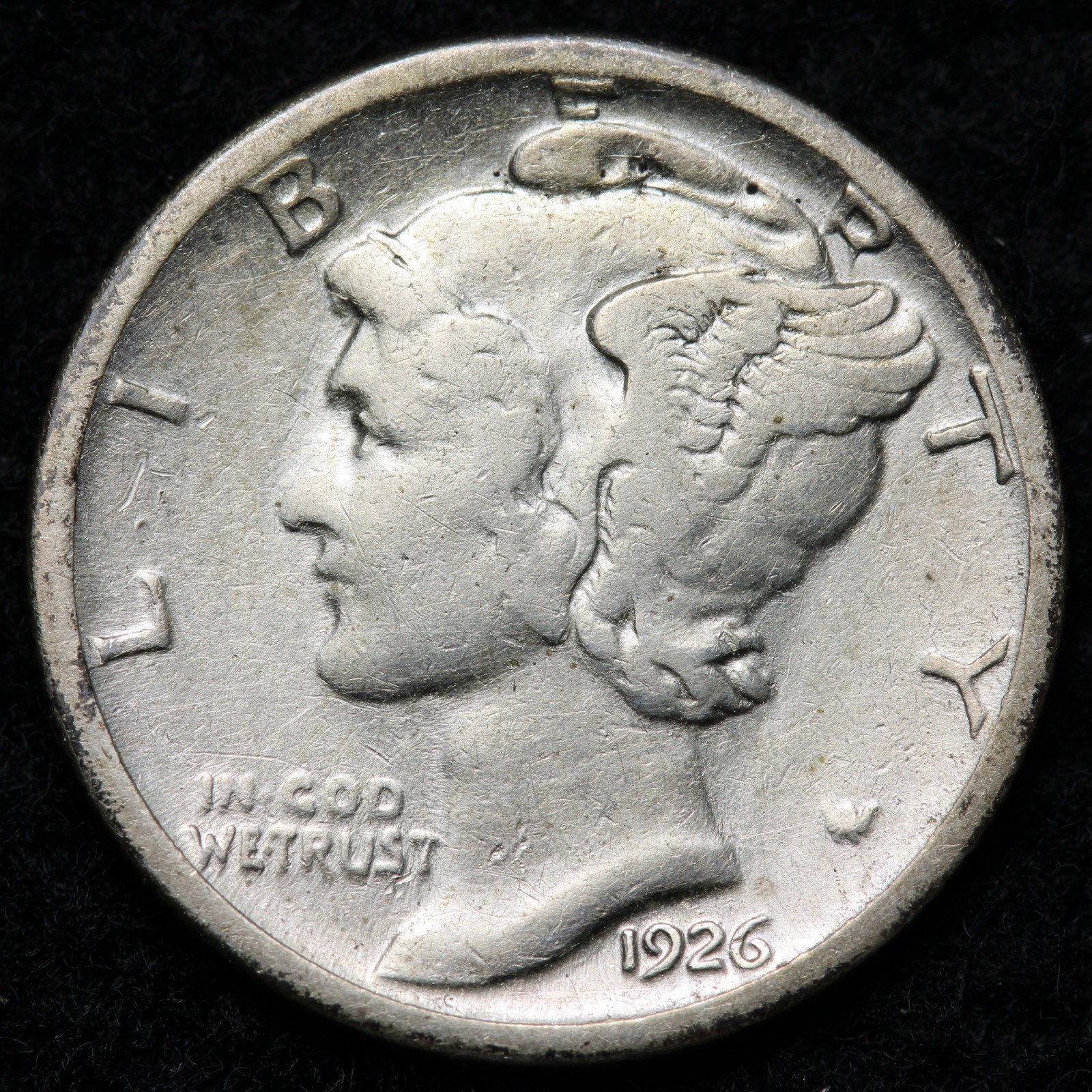 1926-S Mercury Silver Dime XF E265 GTQFO