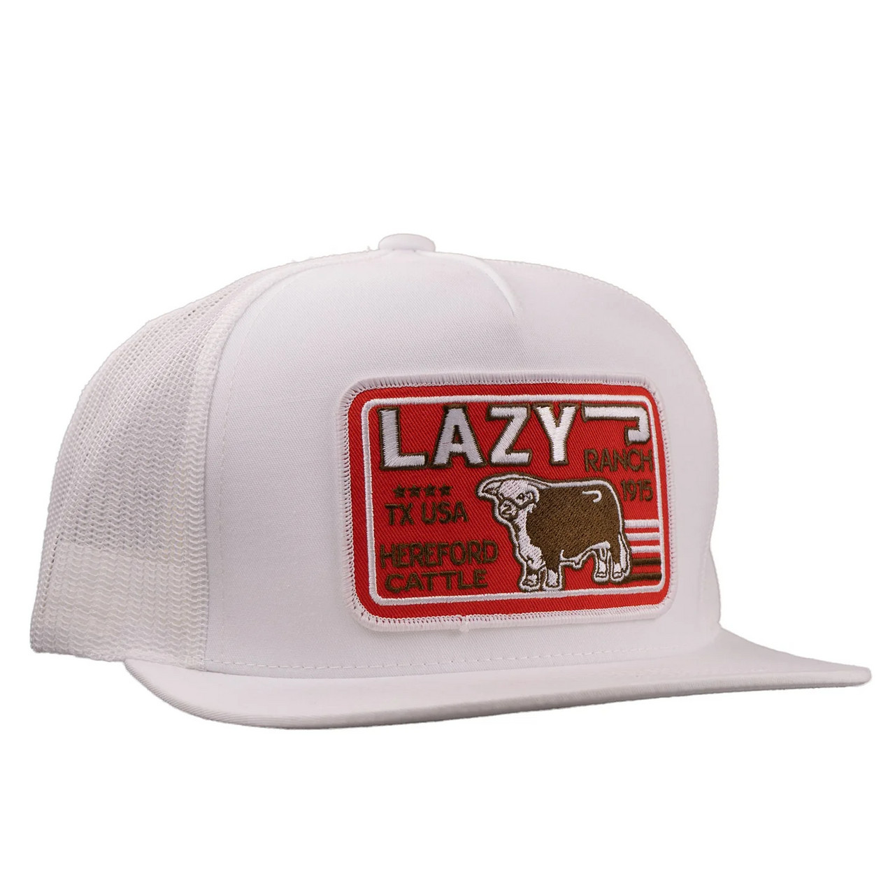 Lazy J Ranch Wear White Big Red Classic - Hats Cap - White4-Bigred