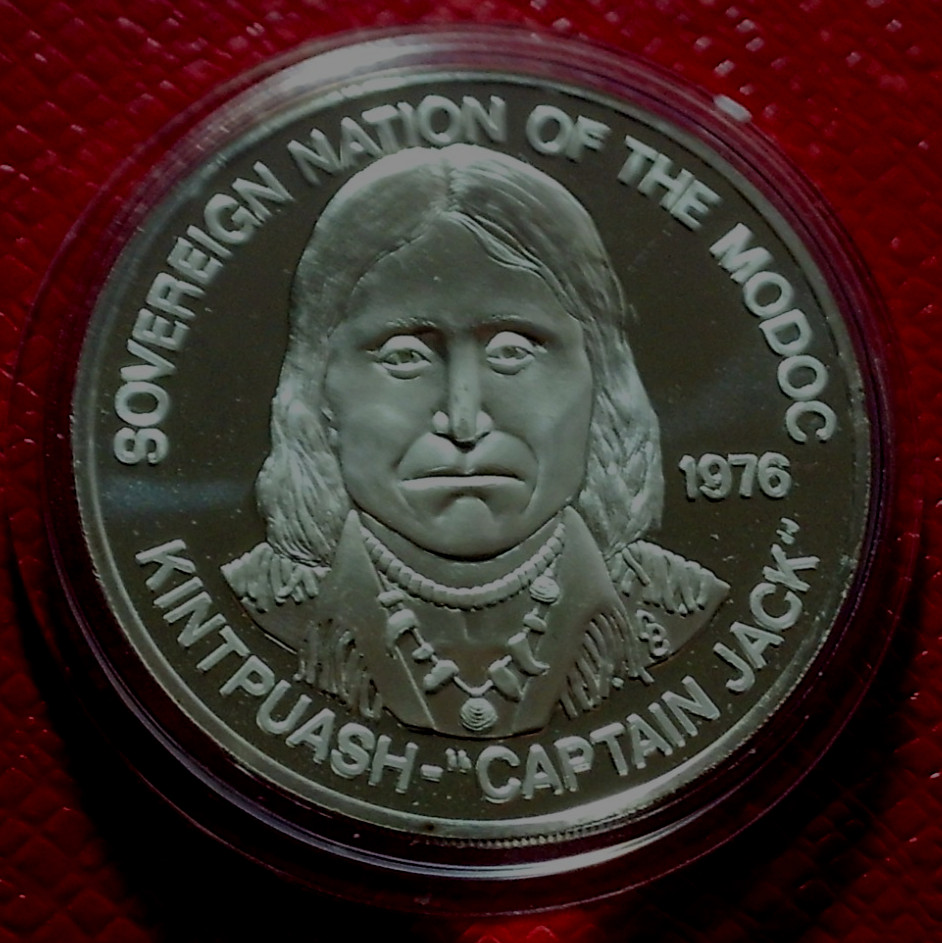 Sovereign Nation of The Modoc Tribe  .999 Proof Silver Round w/Capsule-A