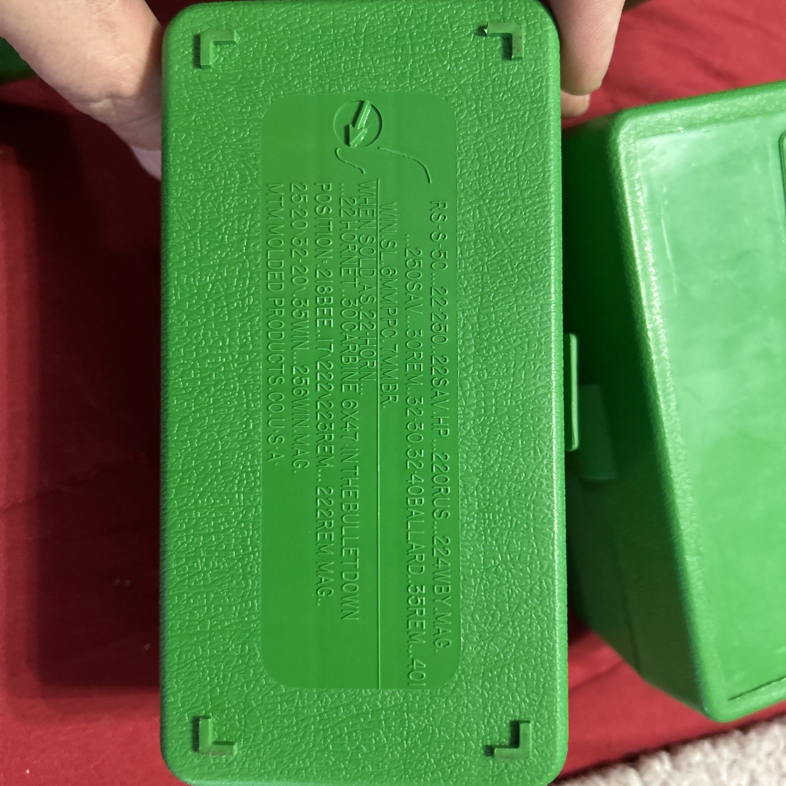 Case Gard Reloading Ammo Storage Box, Green . Holds 50 Rds Each.