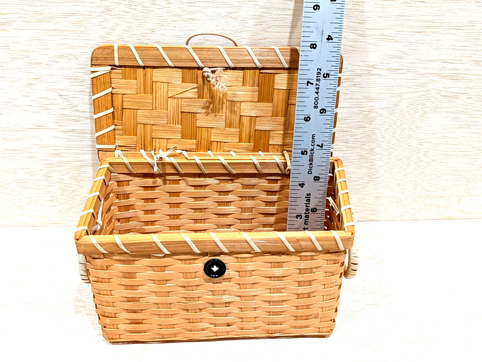 Small Wicker Basket with Lid
