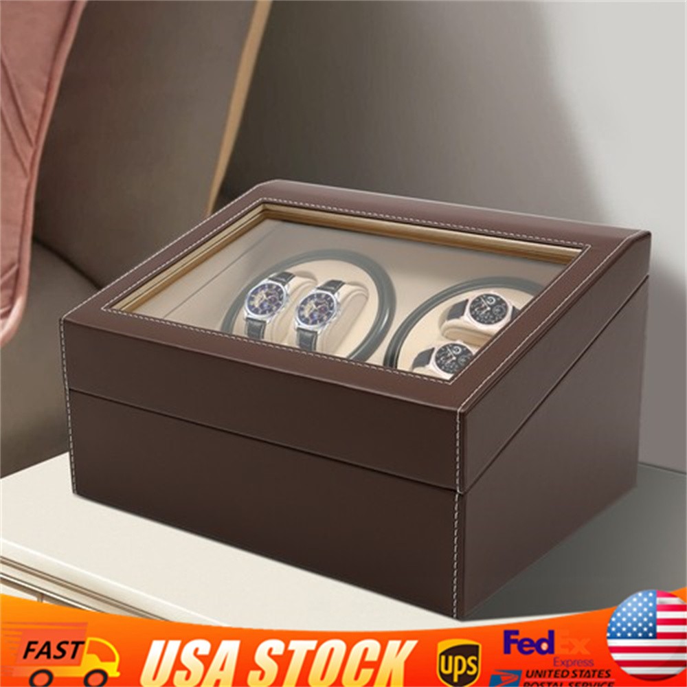 4+6 Automatic Watch Winder Watch Display Box Luxury Storage Case Self-winding