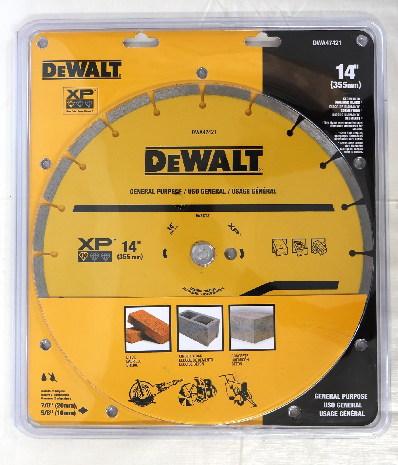 DeWalt 14" Wet Segmented Diamond Circular Saw Blade DWA47421