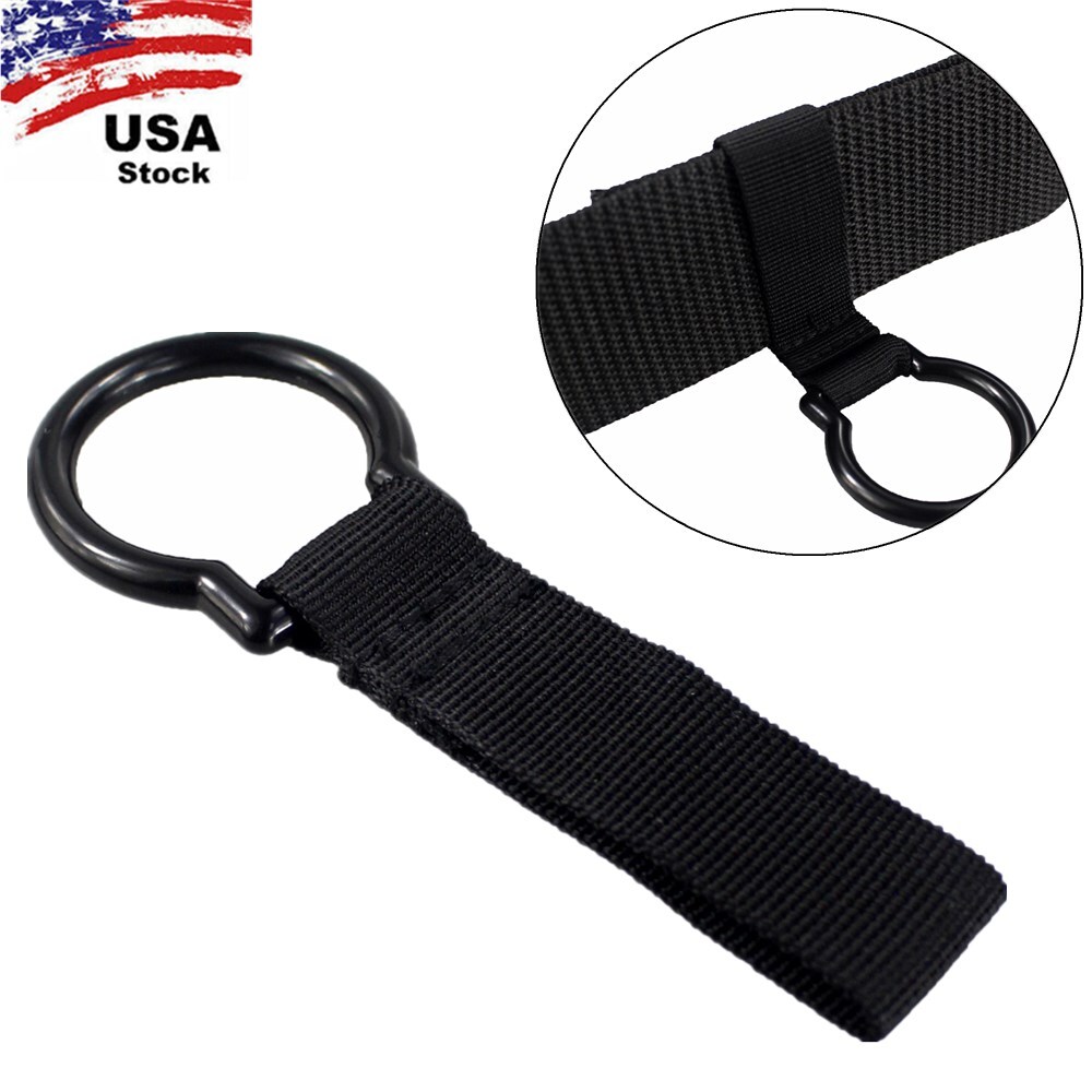 Tactical Outdoor C-Cell Flashlight Holder Black Slide-On Flashlight Ring Holder