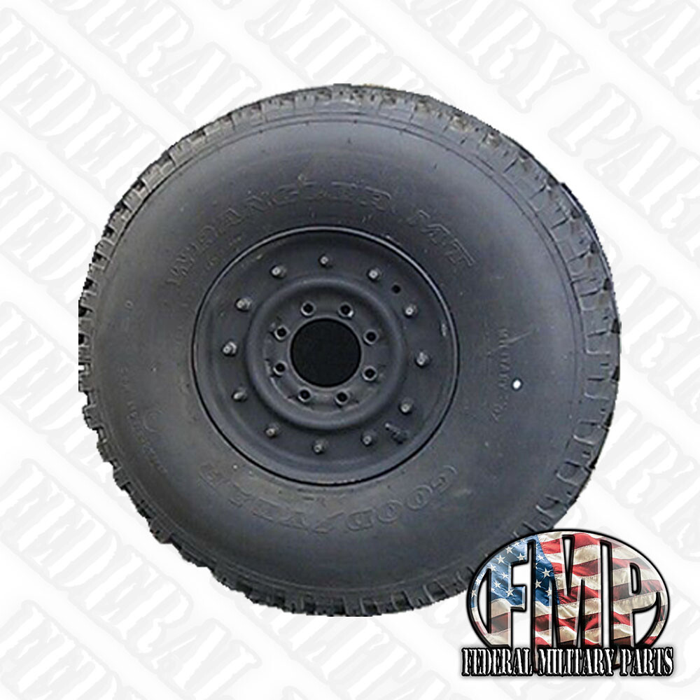 MILITARY HUMVEE Spare Tire-Rim 37″ M998 HMMWV H-1 HUMMER GOODYEAR MT 50-70%