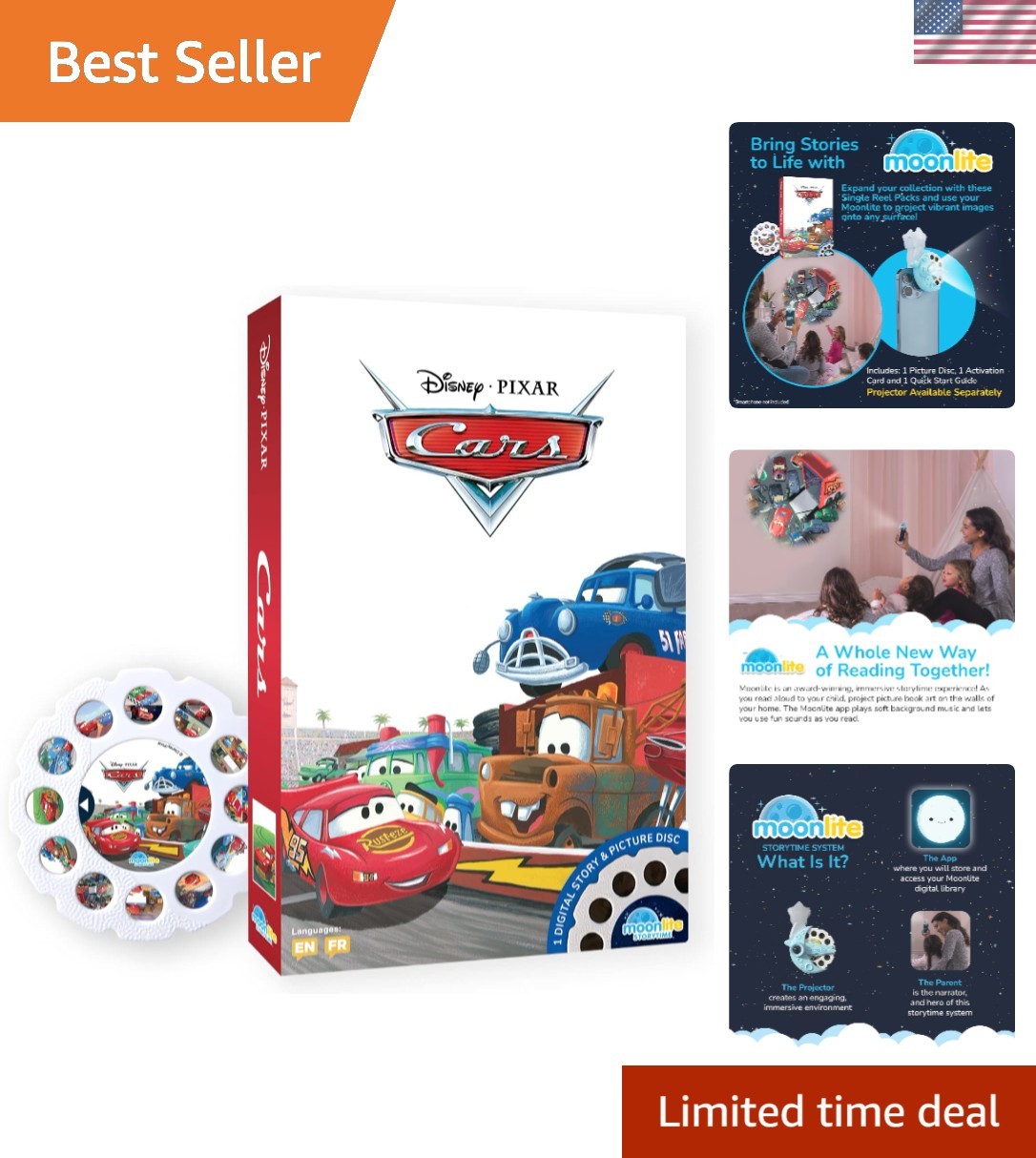 Vibrant Pixar Cars Story Projections with Sound for Imaginative Kids Ages 1-6