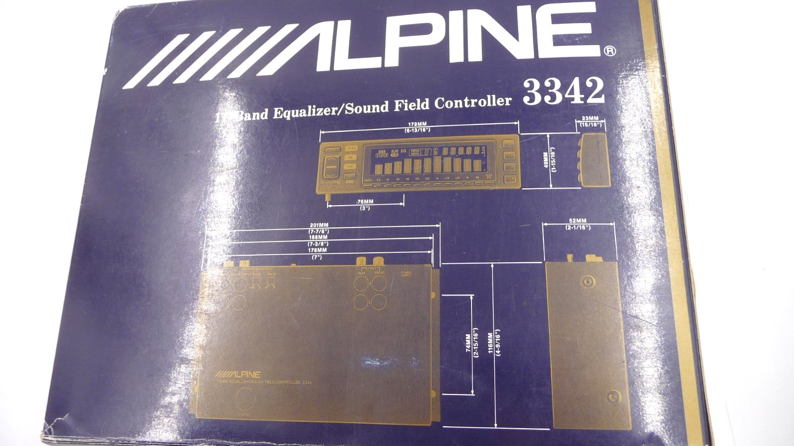 ALPINE 3342 complete in box old school equalizer preamp spectrum analyzer JAPAN