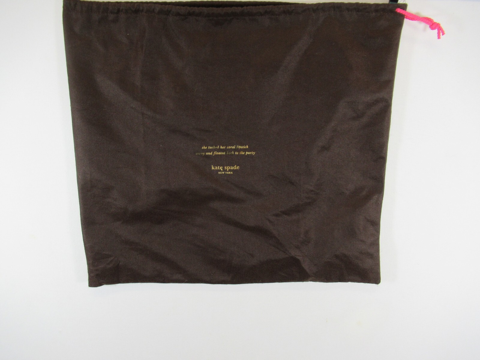 Kate Spade Drawstring Dust Bag Size 17" x 19" Brown
