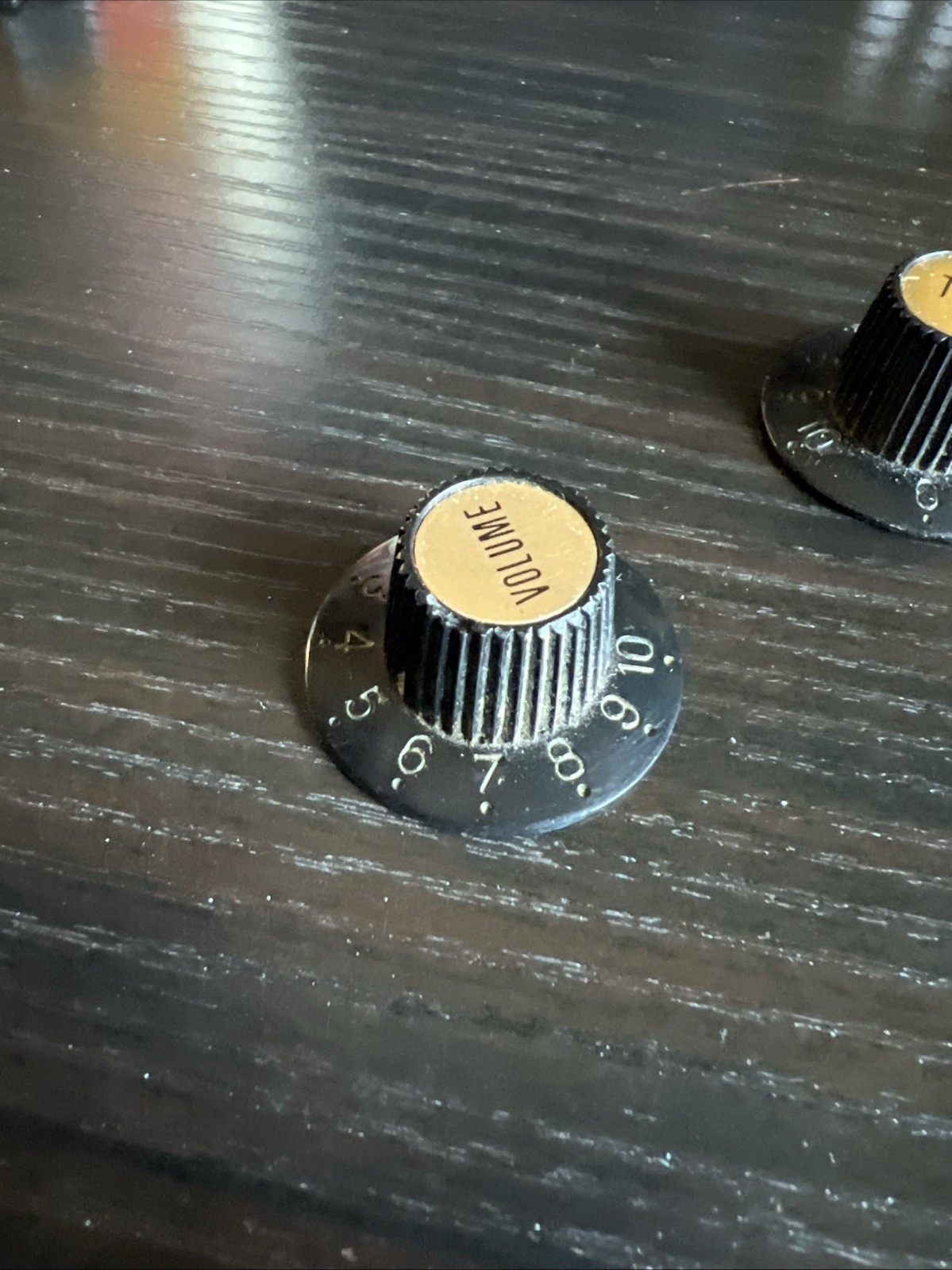 Vintage Witch Hat Guitar Knob Black And Gold