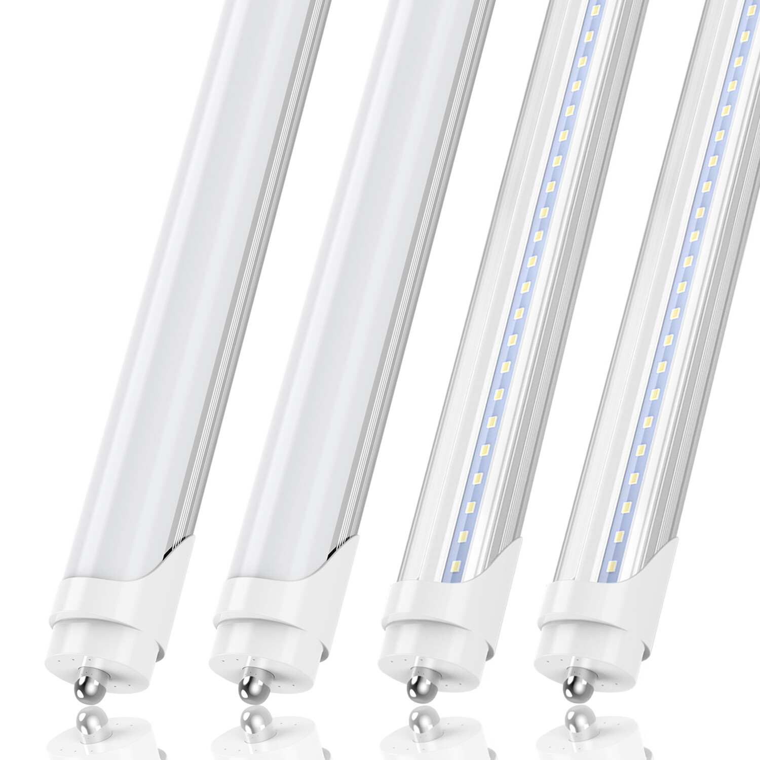 T8 8FT LED Shop Light Bulbs Single Pin 45W Garage Ceiling 8 Foot LED Tube Lights