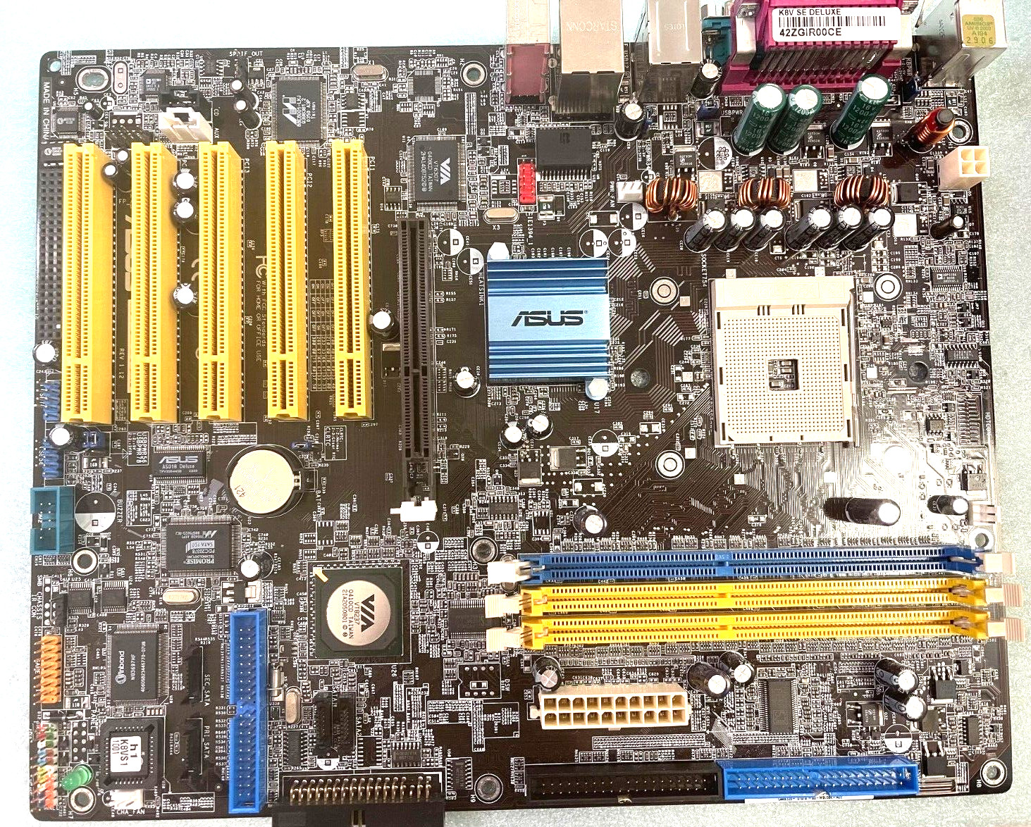 *RARE ASUS K8V SE DELUXE AMD SOCKET 754 ATX MOBO SOUND FIREWIRE SOUND LAN MBMX57