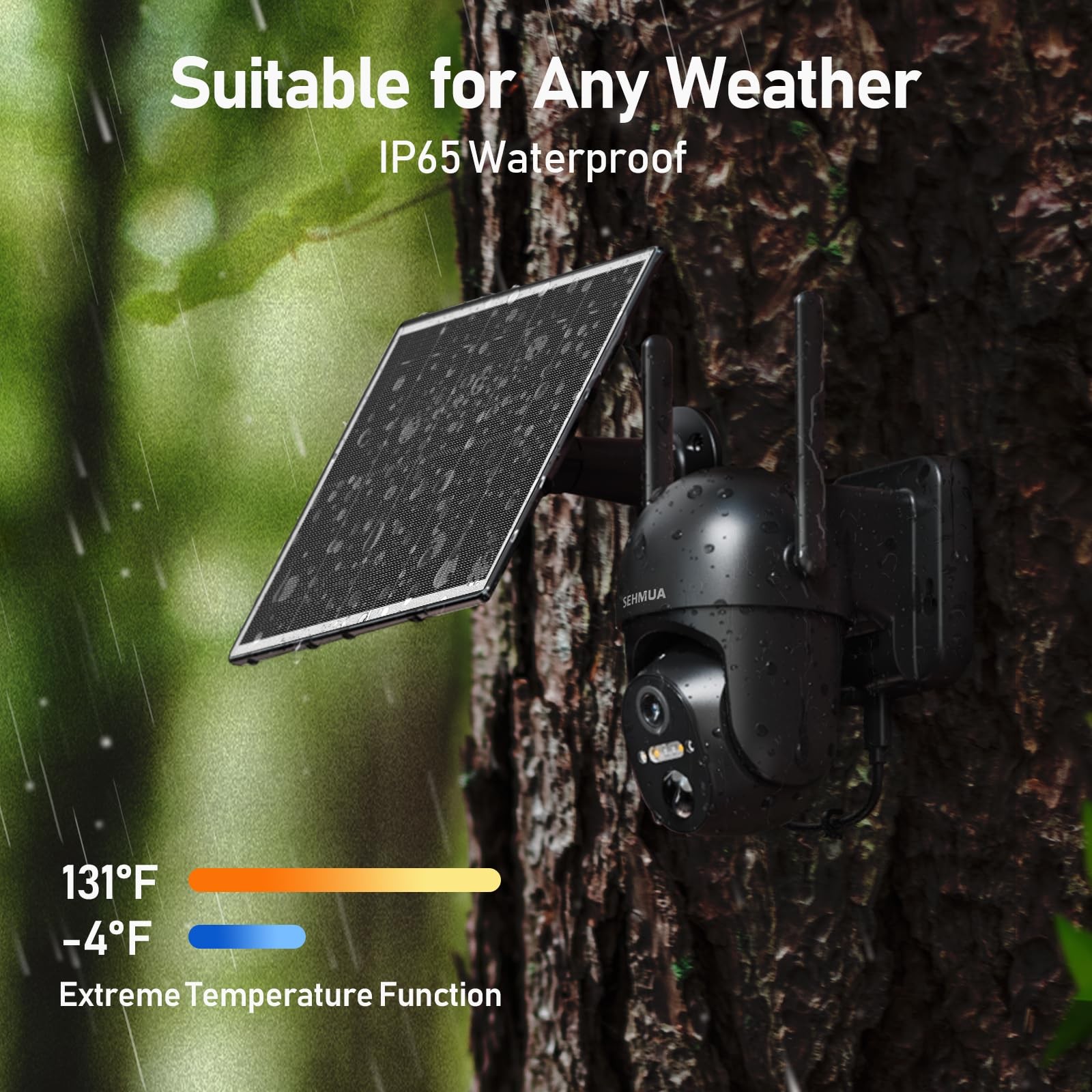 4G LTE Cellular Solar Security Camera Wireless Outdoor, No WiFi Solar Powered