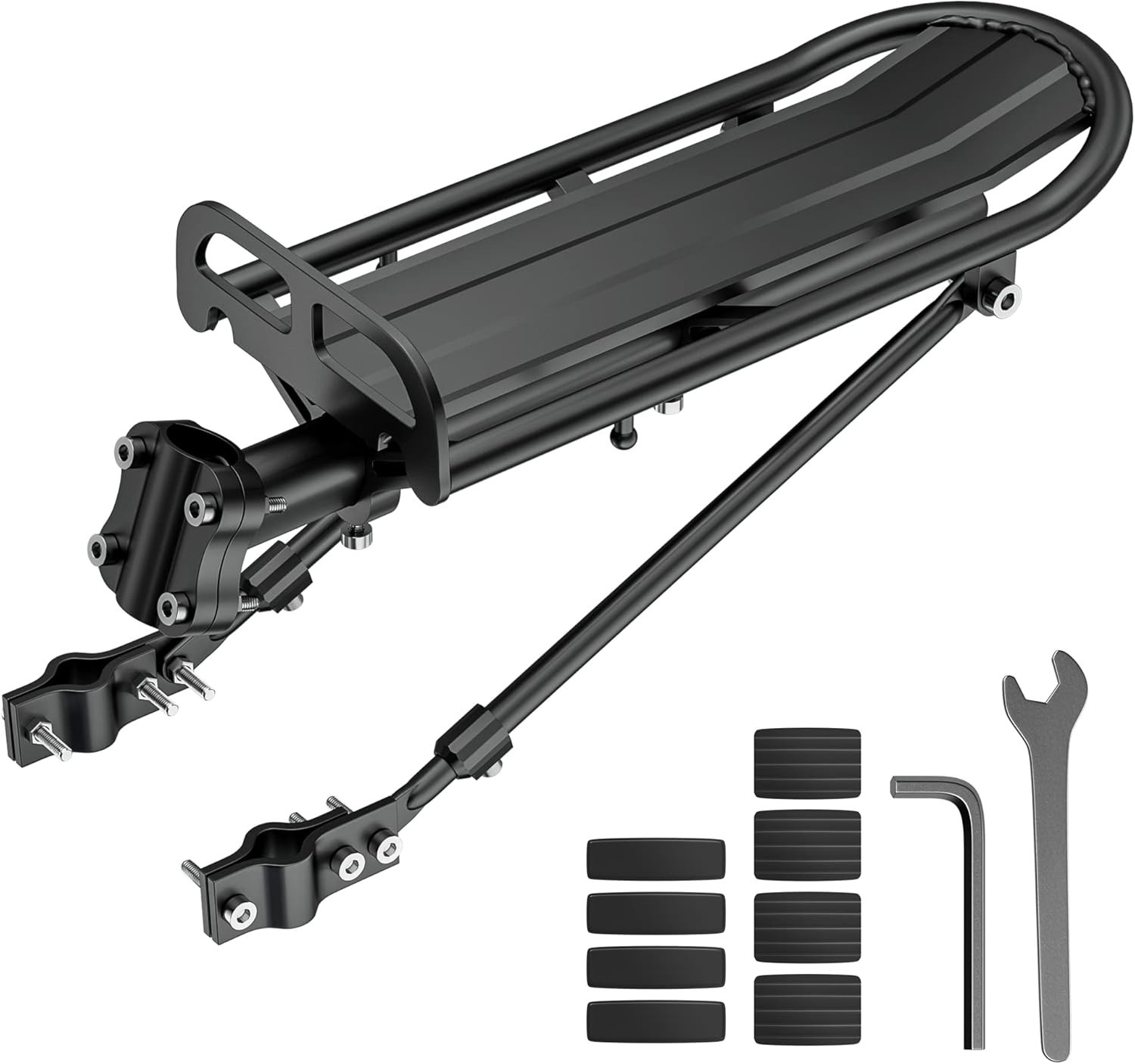 Weather-Resistant Aluminum Cargo Rack for Bikes - Quick Install & 55 lb Load