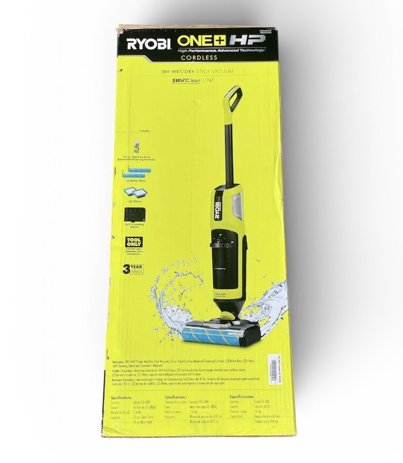 Ryobi ONE+ HP 18V Cordless SWIFTClean Wet/Dry Stick Mop and Vacuum (Tool Only)