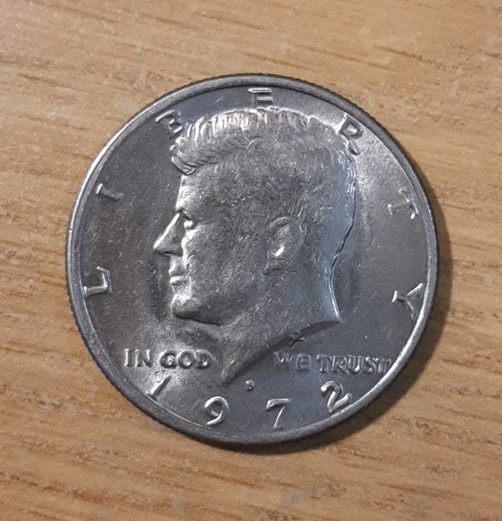 1972-D JOHN F KENNEDY HALF DOLLAR COIN USA AMERICA FIFTY CENTS DENVER JFK (MM10)