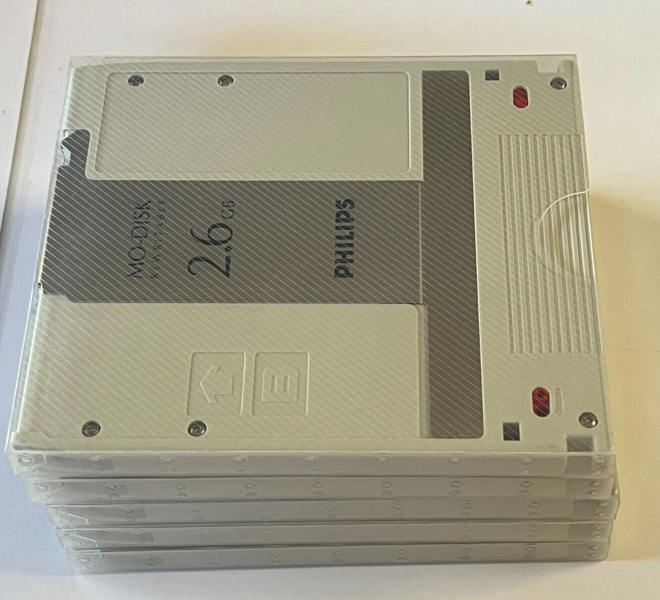 PHILIPS 72PDO 2.6GB Rewritable Magneto Optical Disks 5 pieces