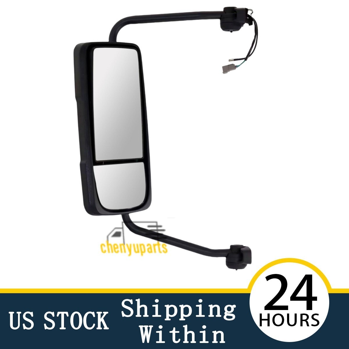 Chrome Power Heated Door Mirror W/ Arm for Mack Anthem Driver Left Side