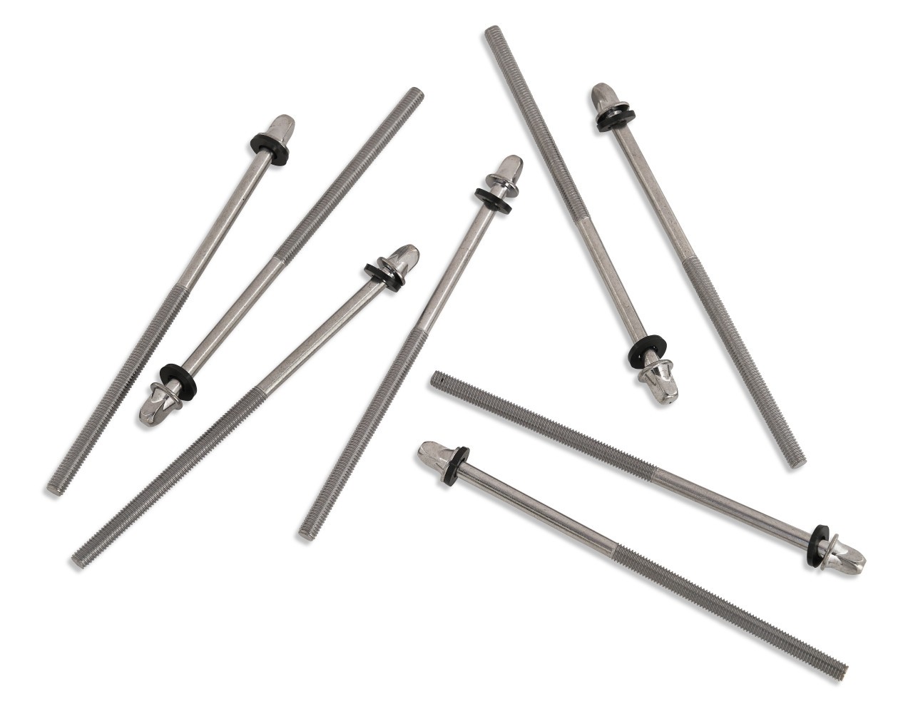 PDP True Pitch Tension Rods Chrome 8 pack - 110mm