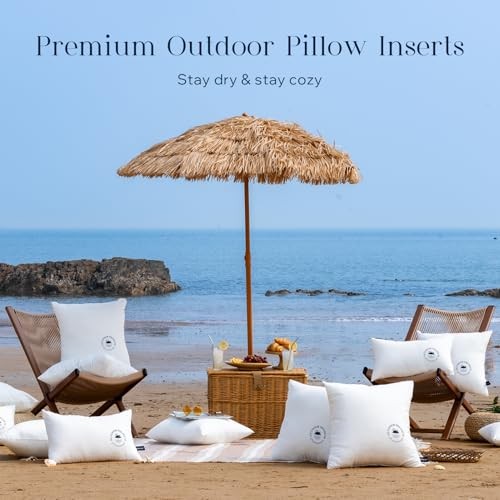 18x18 Outdoor Pillow Inserts - Pack of Waterproof Outdoor Throw 18x18 Inch 2