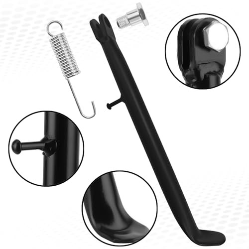 Dirt Bike Stand with Spring,Motorcycle Side Kickstand,11.8inch Mini Bike Black