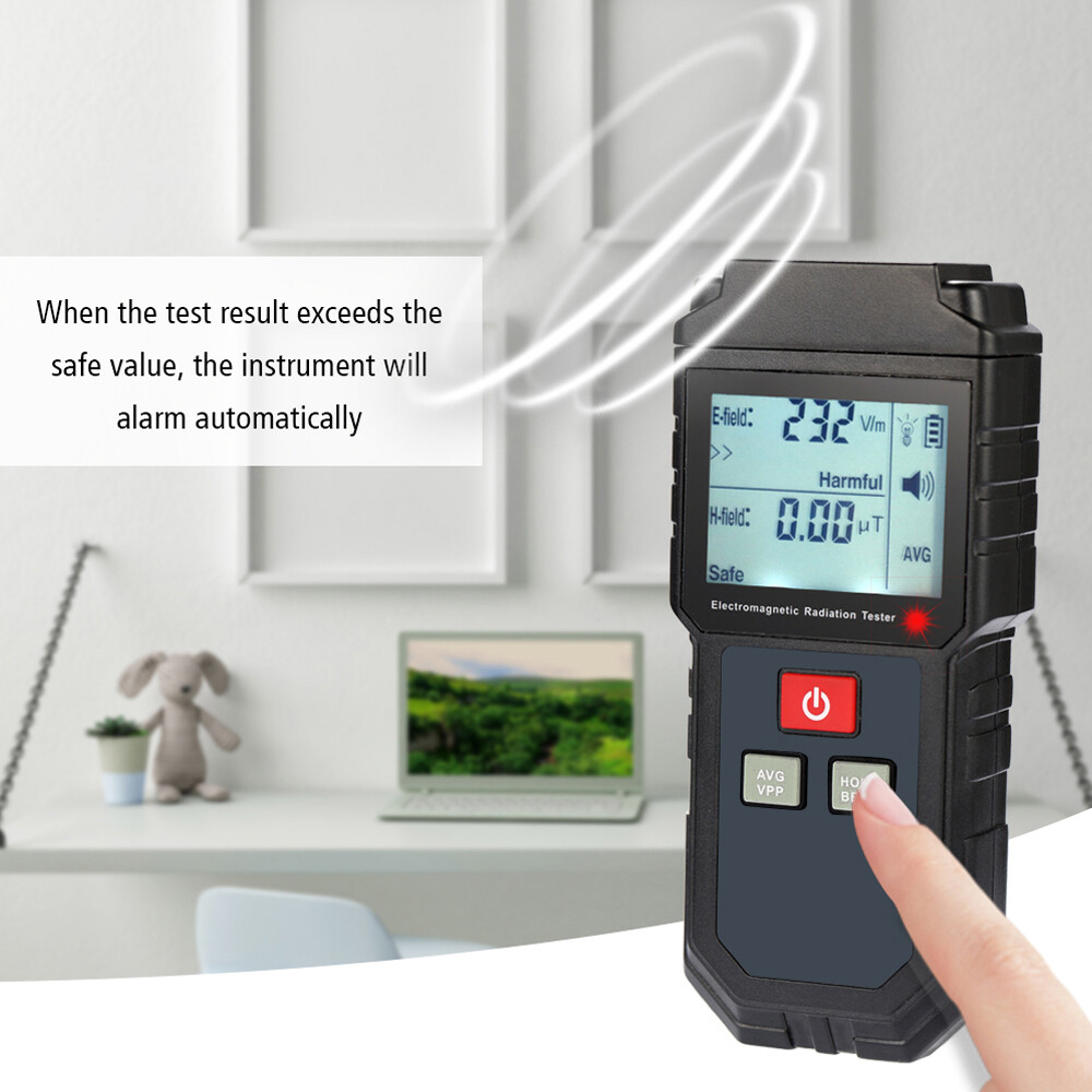 KKmoon LCD Digital EMF Meter Electromagnetic Radiation Dosimeter Detector S4M0