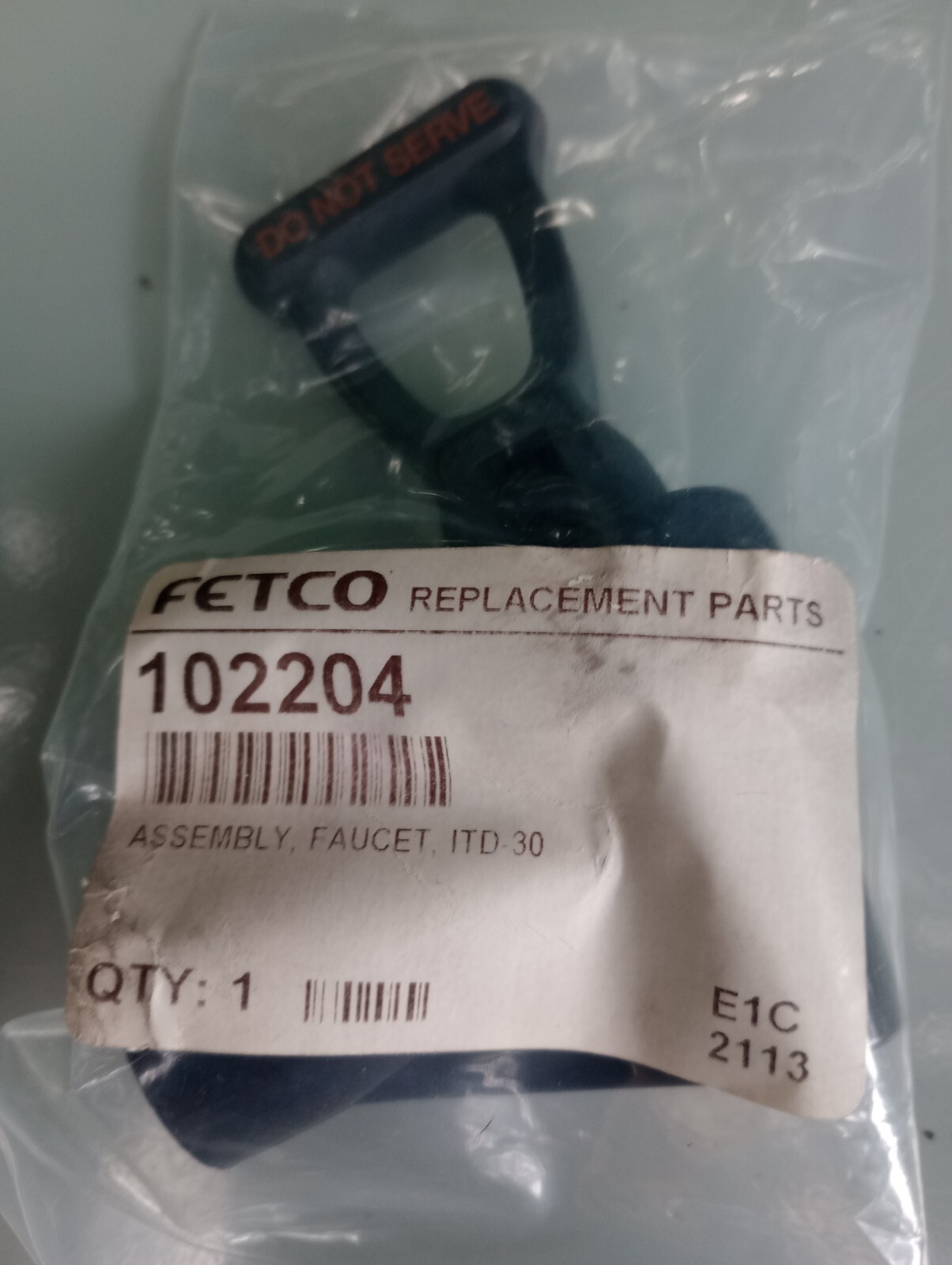 Fetco 102204 Faucet Assembly Itd-30