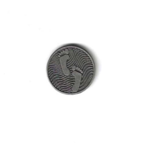 Footprints Religious Pocket Coin Medal Token 30mm