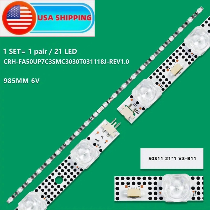 TV LED Backlight Strip For TCL 50S453 50S11 50S451 21X1 V3-B11 B0101-000746