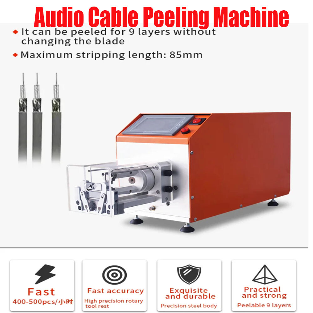 Coaxial Cable Peeler Stripper Machine 0.8-10mm Audio Cable Processing Stable