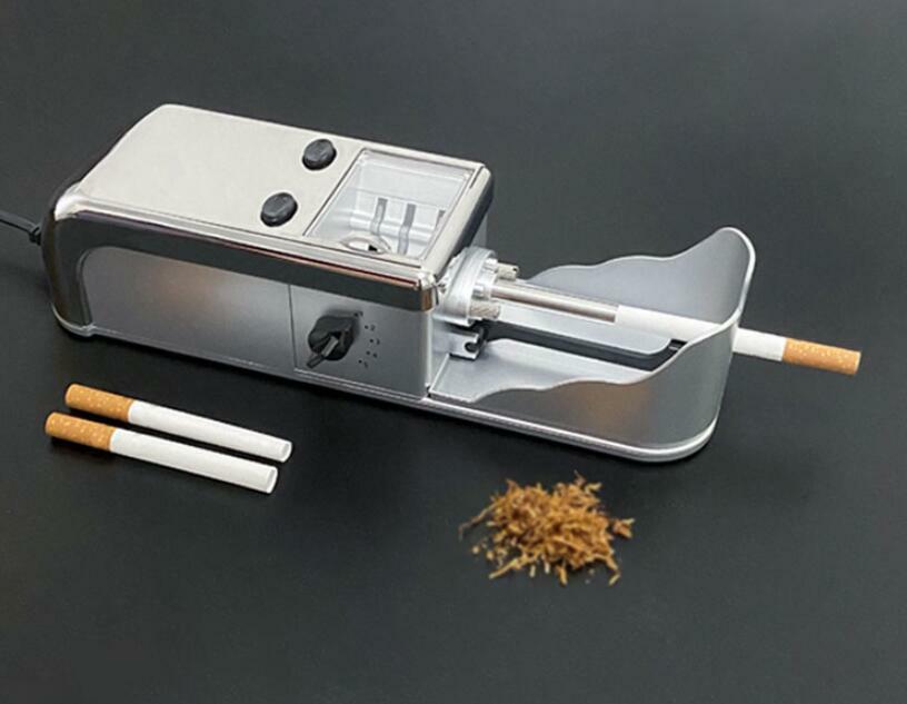 New Silver Cigarette Rolling Machine Electric Auto Tobacco Roller Injector Maker